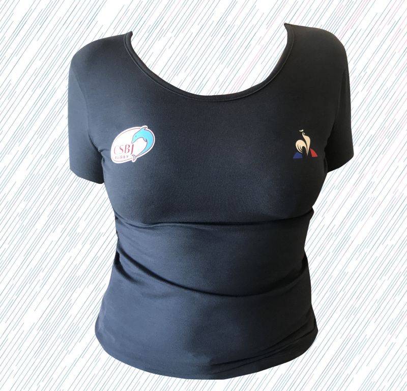 tee shirt coq sportif femme bleu