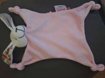 Doudou Lapin noeud Esprit Liberty Rose