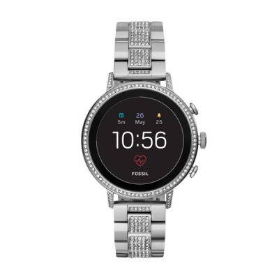 Montre connectée femme argent - bracelet à strass - Fossil FTW6013 - Vienne