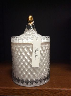 Bougie blanche parfumée au jasmin
