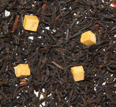 Thé noir Thé au caramel avec fleurs