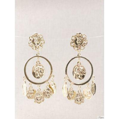 BOUCLE D'OREILLE PIECES DORE