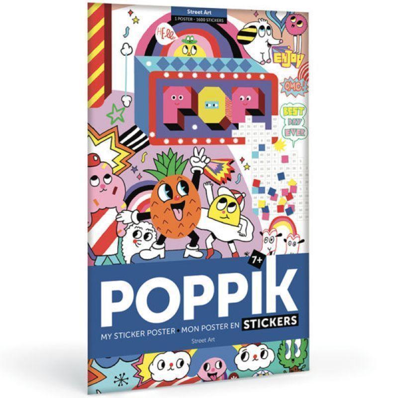 Stickers (pixel poster) - Pop / Fleurs / Constellation / Carte du Monde