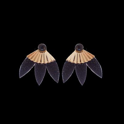 BOUCLES CARMENITA DEMISEL noir pailleté