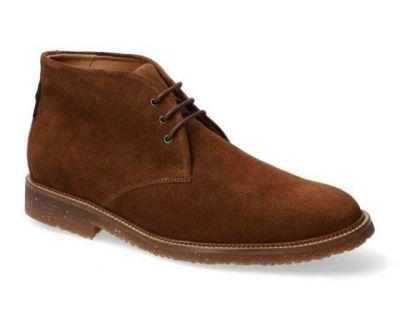 Bottines homme en cuir en nubuck marron