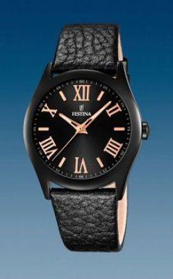 Montre femme cuir noir