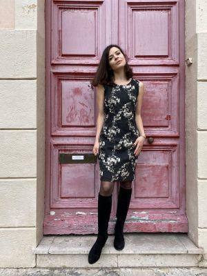 Robe droite sans manches imprimé camouflage T40/42