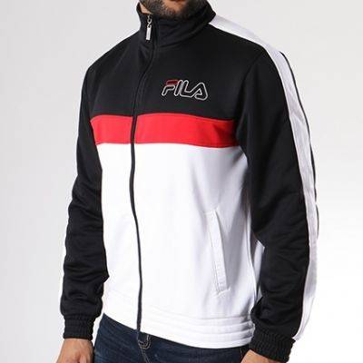 FILA - VESTE ZIPPÉE ECLIPSE 682071 NOIR BLANC ROUGE