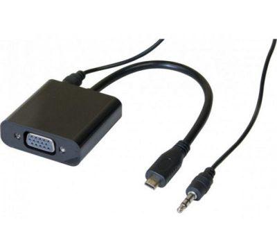Convertisseur micro HDMI vers VGA + audio
