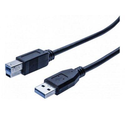 Cordon éco USB 3.0 type A / B noir - 1 m