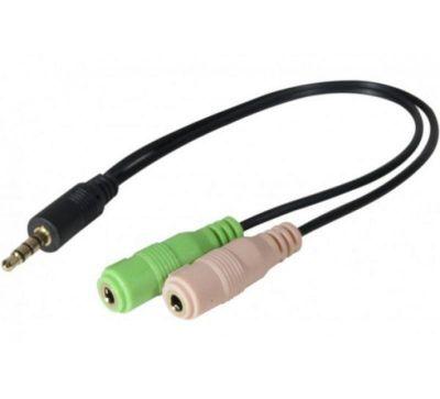 Adaptateur micro + casque stéréo vers jack 3,5mm 4 points CTIA