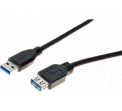 Rallonge USB 3.0 type A / A noire - 1,8 m