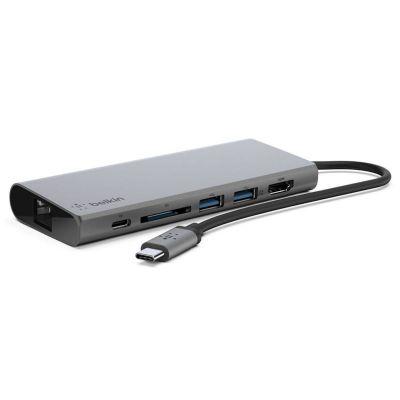 Station d'accueil USB-C Multimédia Hub avec RJ45 passthrough 60 W