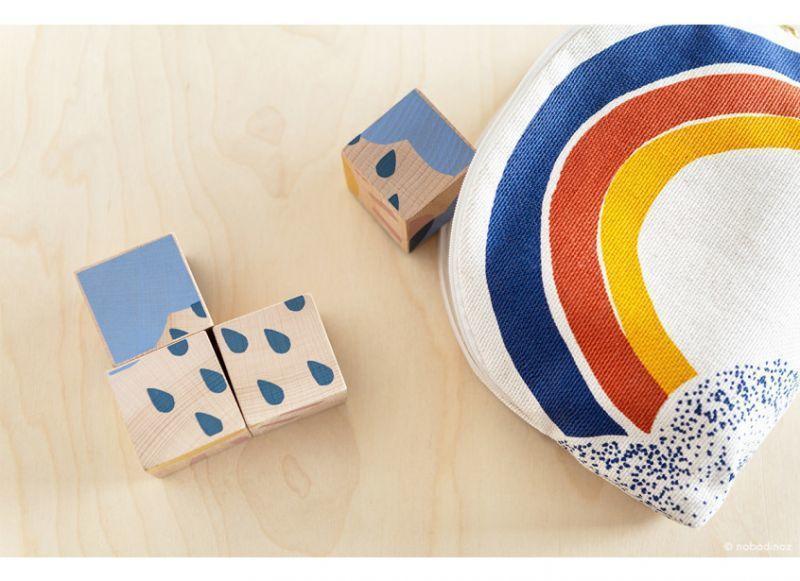 Puzzle cubes en bois Plantes, Légumes, Saison