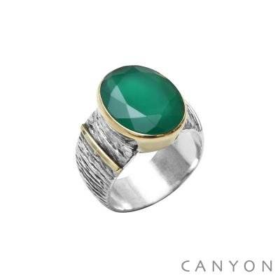 Bague ethnique verte