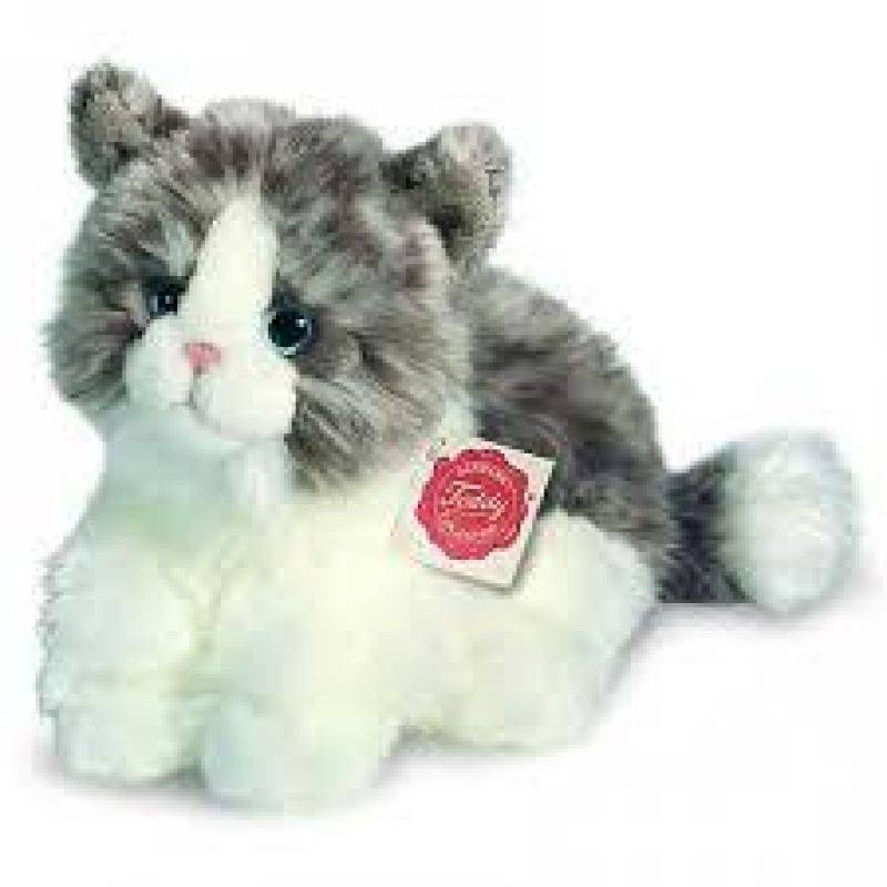 peluche chat gris