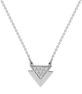 Collier triangle argent