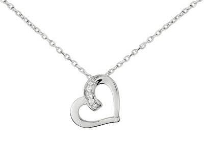 Collier coeur oxydes argent