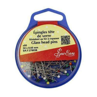 épingles tête de verre