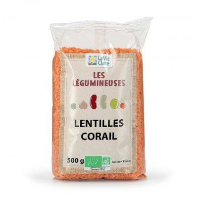 Lentilles corail bio