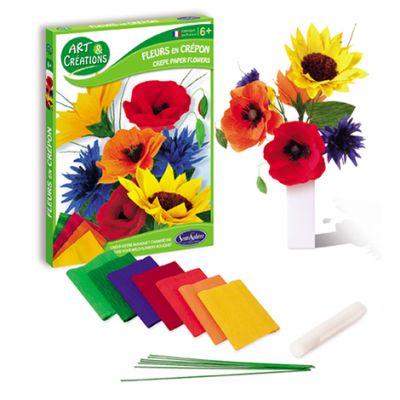 Fleurs en crépon