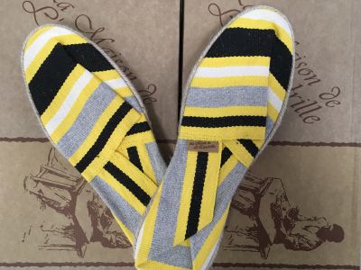 Espadrilles toile rayures multicolores