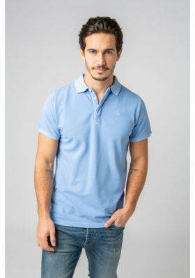 POLO UNI EN MAILLE PIQUÉE - TEINTURE PIGMENTAIRE