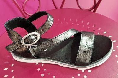 Sandales Femme 740019 noir métallisé