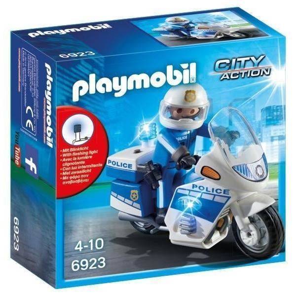 Playmobil Moto de police avec gyrophare