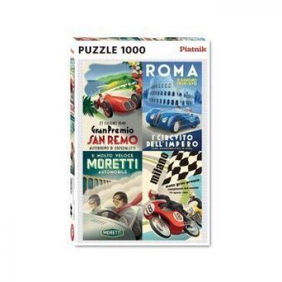 Puzzle 1000 pièces Affiche Voitures Italian Classics